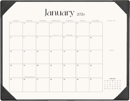 Desk Calendar 2026-2027 with Desk Mat – 22" x 17" Large Desk Pad Calendar Runs from January 2026 to June 2027, Office Supplies Desktop Monthly Calendar for Home & Office