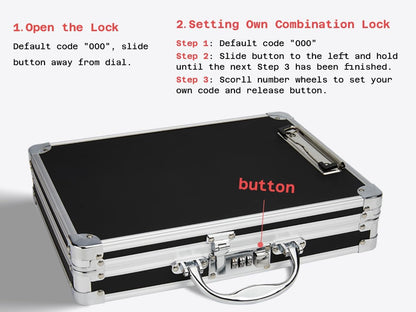 Sooez Key Lock Clipboard Storage Box, Heavy Duty Clipboard with Storage, Metal Locking with Handle, Lock Box Maximum Security - Holds Letter Size Paper, 12.6 x 9.6 inch
