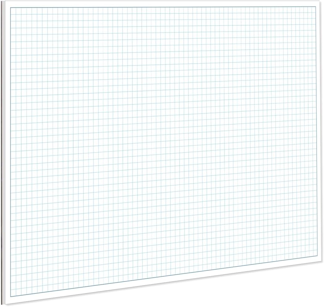 Engineering Graph Paper Pads, 11x17 Quadrille 25 Sheets/50 Pages Grid Paper for Drafting, Engineering, Blueprint Drawing, 4x4 Blue Quad Rule, 100gsm White Paper