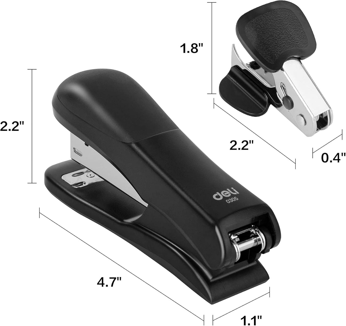 Deli Stapler, Desktop Staplers with 640 Staples, Office Stapler, 25 Sheet Capacity, White