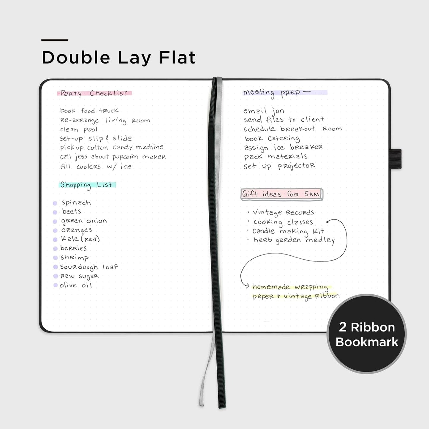 &And Per Se Lined Journal Notebook – A5 5.7”x8” College Ruled, 160 Pages, 100gsm Thick Paper, Journaling Notebooks for Writing (Black)
