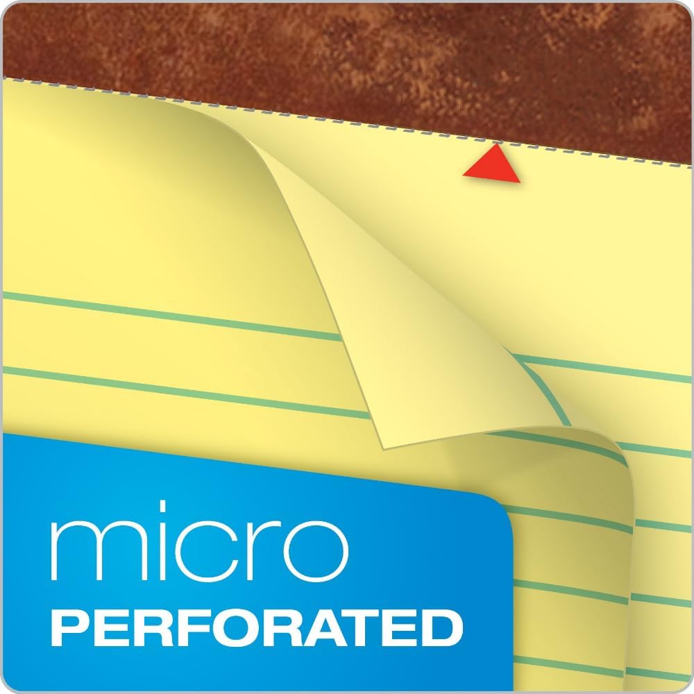 TOPS The Legal Pad Writing Pads, 8-1/2" x 11-3/4", Canary Paper, Legal Rule, 50 Sheets, 12 Pack (7531)