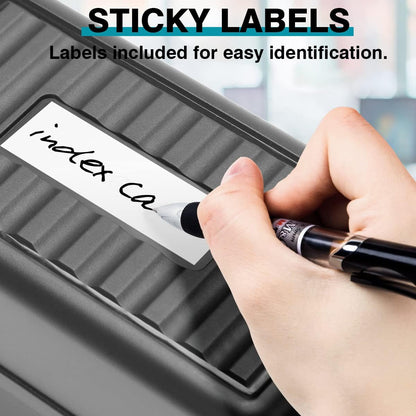 H4D Index Card Holder 3x5, Index Card Box Organizer Case, 3x5 Flash Note Card Holder, 3 Packs (Pastel Colors)