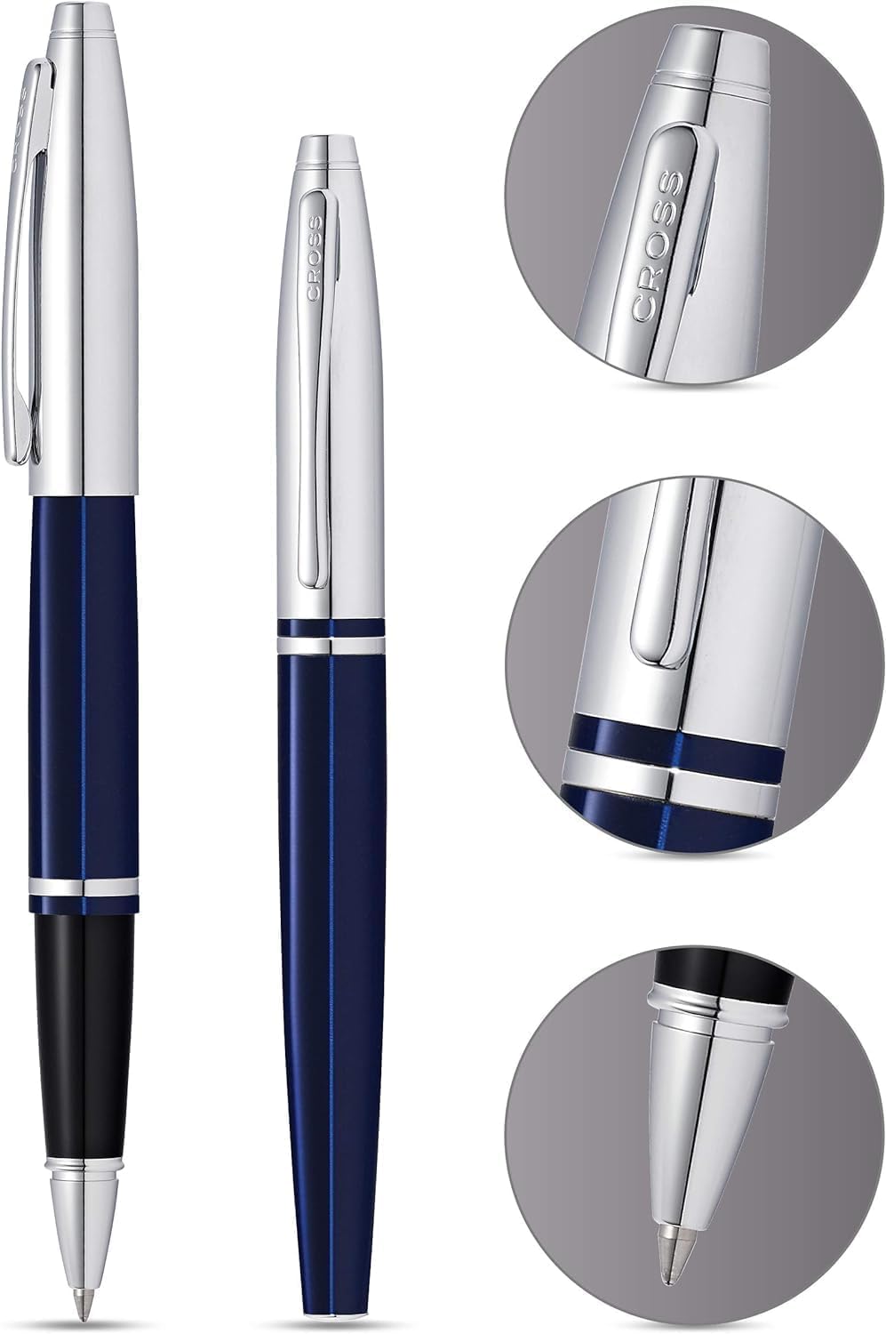 Cross AT0115-18 Calais Matte Metallic Rollerball Pen, Midnight Blue
