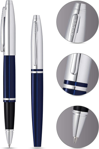 Cross AT0115-18 Calais Matte Metallic Rollerball Pen, Midnight Blue