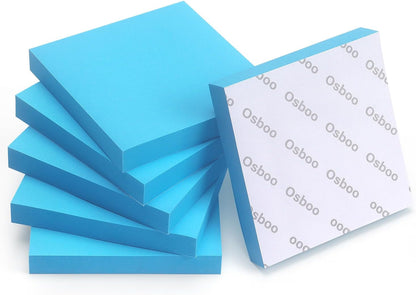 Sticky Notes 3x3 Self-Stick Notes Pads with 6 Bright Colors, Easy to Post for Office, Shool, Home, 6 Pads/Pack, 100 Sheets/Pad (Purple)