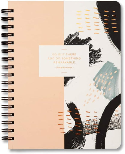 Compendium Spiral Notebook – Expect the Best Things to Happen Today – A Designer Spiral Notebook with 192 Lined Pages, College Ruled, 7.0" W x 9.25" H