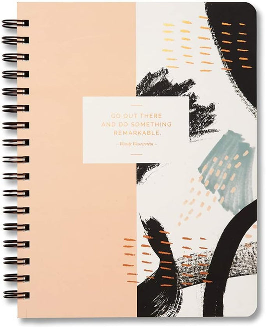 Compendium Spiral Notebook – Expect the Best Things to Happen Today – A Designer Spiral Notebook with 192 Lined Pages, College Ruled, 7.0" W x 9.25" H