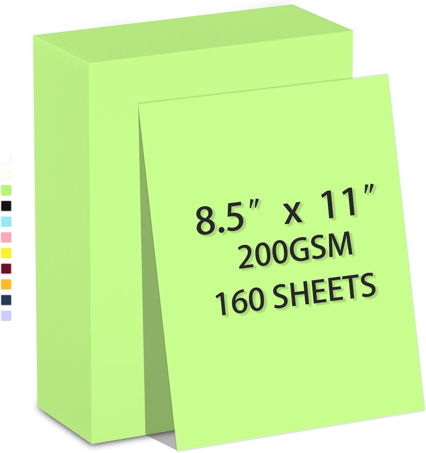 160 Sheets White Cardstock 8.5 x 11 Heavyweight Weight 200gsm Card Stock Paper for Printing, Crafts, Invitations | Smooth Printer Cardstock Paper | Bulk Construction Paper DIY & Professional Use