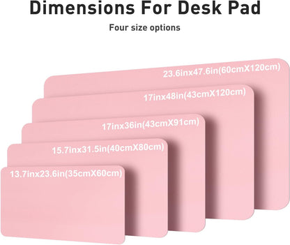 Aothia Leather Office Desk Pad Protector, Non-Slip PU Leather Desk Blotter, Waterproof Laptop Writing Mouse Pad for Office and Home, Black, 31.5" x 15.7" - Colors A