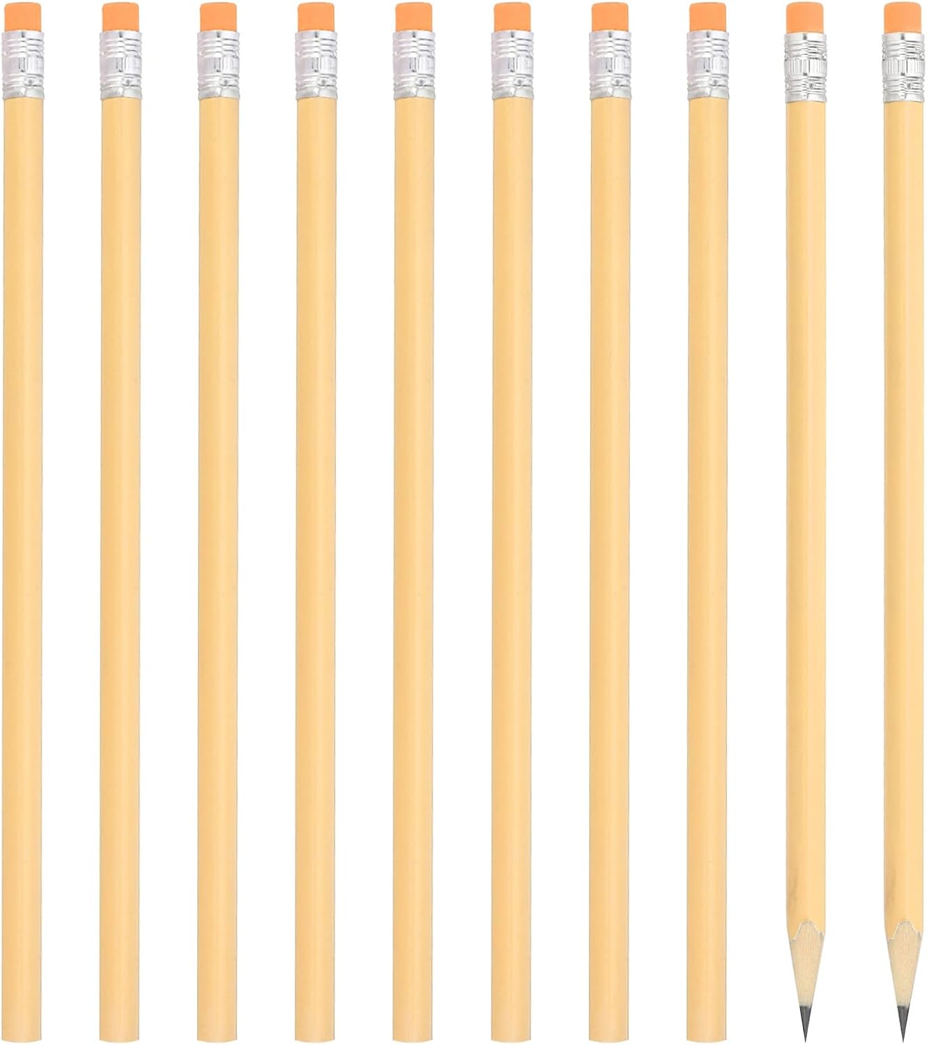 PATIKIL Round Pencils, 24 Pack HB Graphite Pencils with Eraser Wood Pencils Cute Pencil for Classroom Teacher Office Supplies, Pink