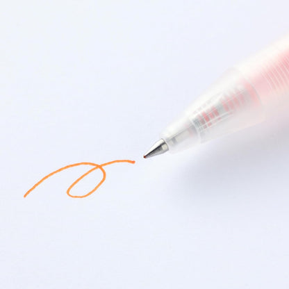Muji Smooth Gel Ink Ballpoint Pen Knock Type 10-Pieces Set, 0.5 mm Nib Size, Black