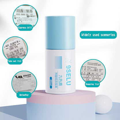 Eme-rald 20ML Thermal Paper Correction Fluid, Identity Protection Information Anti-Leakage Protection Stamp, Mask Out Private Information Cover Simple Operation Office Tool Correction Fluid (White)