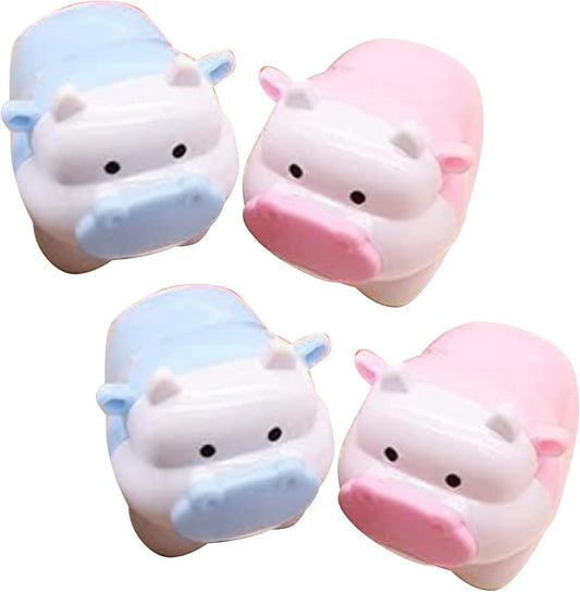 2 Pcs Cute Pig Cattle Design Sharpener Cow Ox Kawaii Pencils Sharpeners Girls Gifts Stationery Office Supplies Nice Design Deft Processed