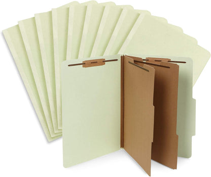 10 Blue Legal Size Classification Folders - 2 Divider 2 Inch Tyvek expansions - Durable 2 Prongs Designed to Organize Standard Law Client Files, Office Reports - Legal Size, 8 3/4 x 14 3/4, 10 Folders