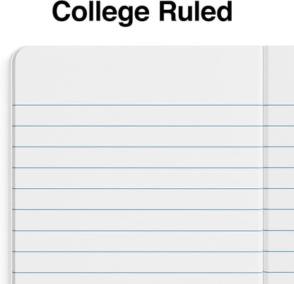 STAPLES Mini Composition Notebook, 3.25” x 4.5”, College Ruled, 80 Sheets, Assorted Colors, 6/Carton