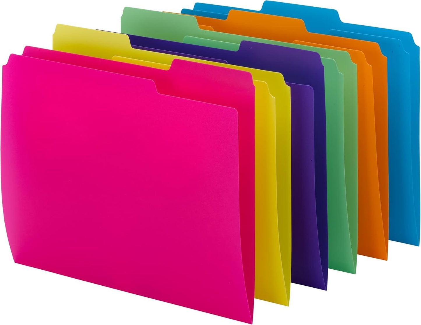 Smead Poly File Folder, 1/3-Cut Tab, Letter Size, Red, 24 per Box (10501)