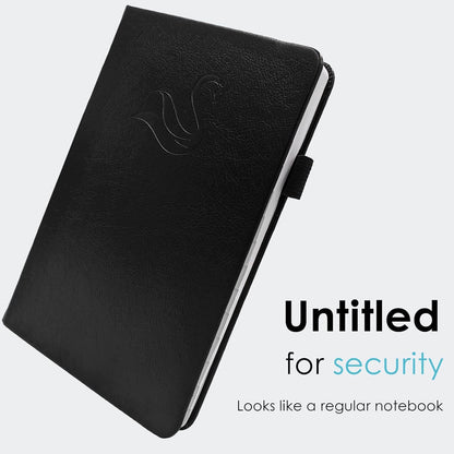 Elegant Password Book with Alphabetical Tabs - Hardcover Password Book for Internet Website Address Login - 5.2" x 7.6" Password Keeper and Organizer w/Notes Section & Back Pocket (Turquoise)