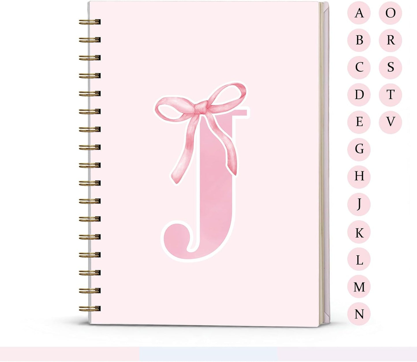 Blue Bow Journal Notebook for Girls,Initial H Journals Personalized Diary Gifts for Teen Girl Kids,Monogrammed Gifts for Women,Trendy Coquette Cute Hardcover Spiral Notebook 5.5 x 8.3 - Colors A