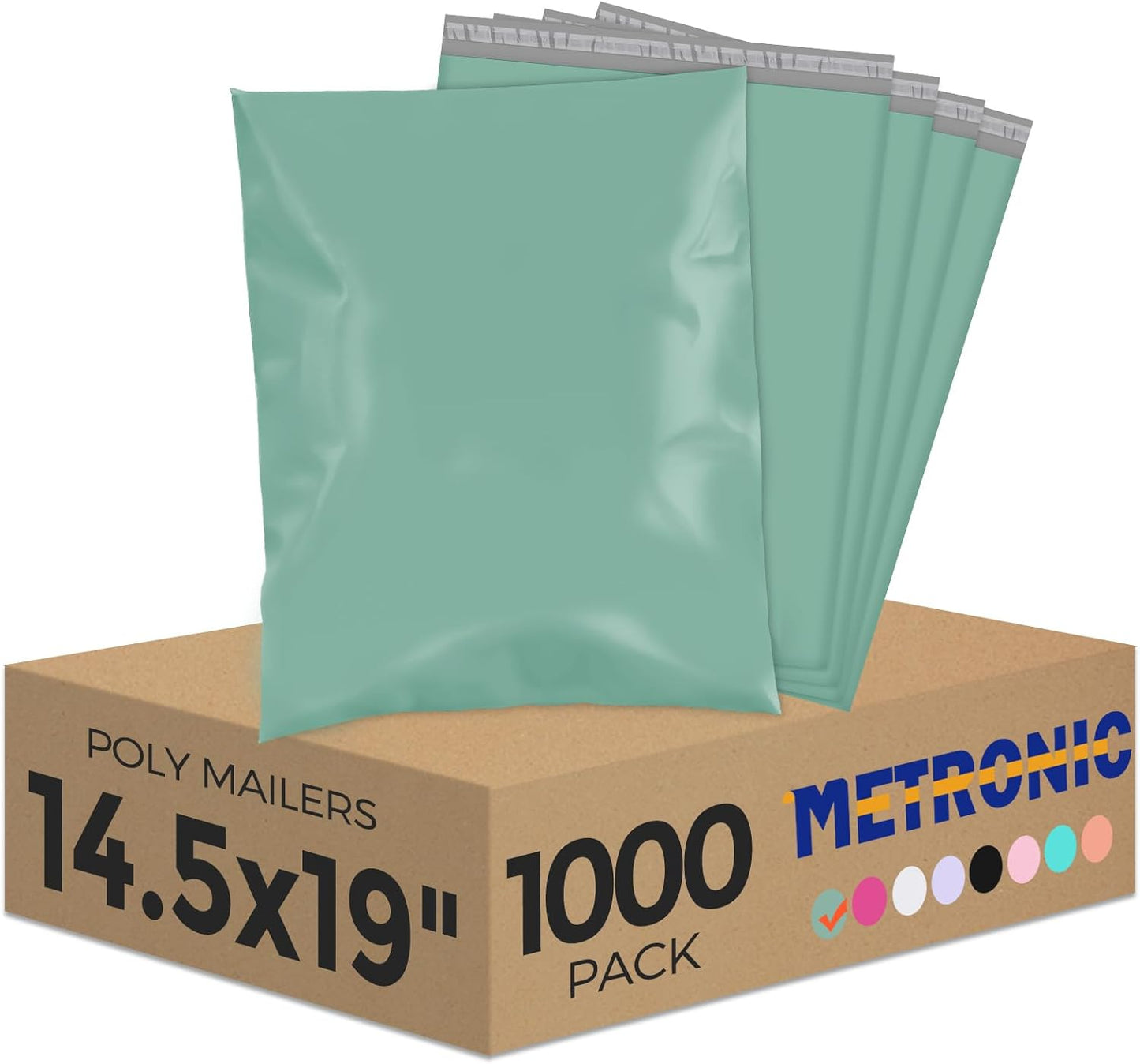 Metronic Poly Mailers 10x13 300 Pcs, Small Shipping Bags for Clothes, Shipping Envelopes for Small Business, Strong Adhensive Mailing Bags, Haze Blue
