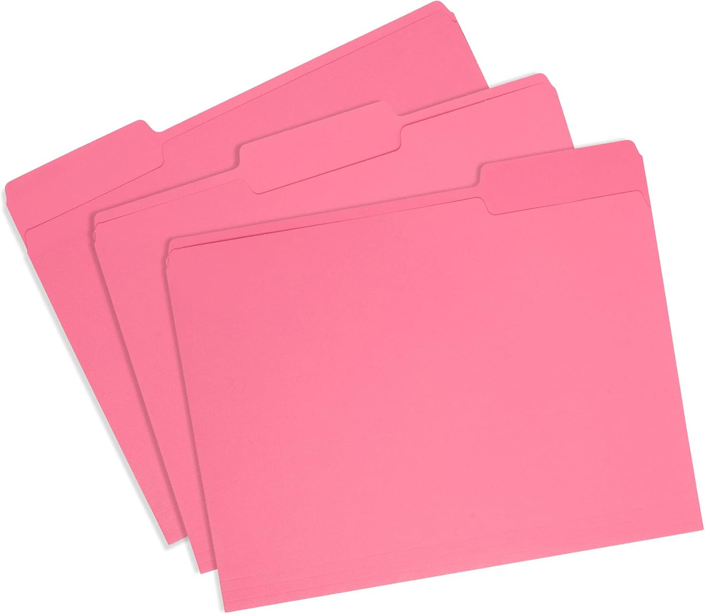 File Folder, 1/3 Cut Tab, Letter Size, Yellow, Great for Organizing and Easy File Storage, 100 Per Box