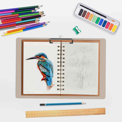 Extra Large 11x17 Clipboards, Plastic Black Drawing Boards, Horizontal Clip Board, Landscape Layout. Suitable for Watercolor, Sketching, Painting. Art & Drafting Supply