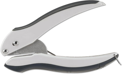 Bostitch Office EZ Squeeze One-Hole Punch, 10 Sheet Capacity, Lightweight, Gray/Blue (2402)