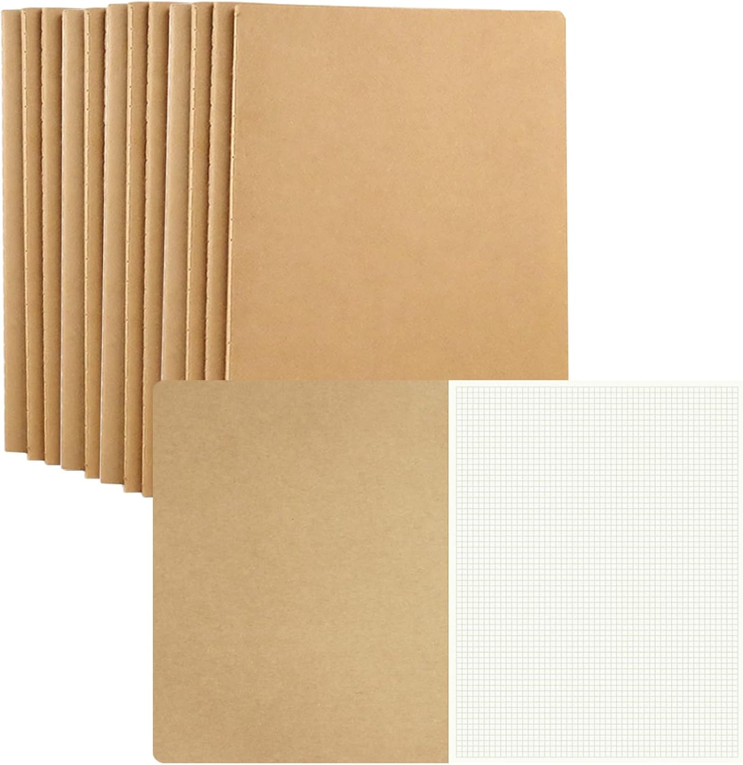 zmybcpack 12 Pack 8.5x11 inch Large Lined Notebook Journals Bulk, 32 sheets / 64 Pages, Sketchbook Composition Notebook Journals Subject Notebooks Planner for College Students Office