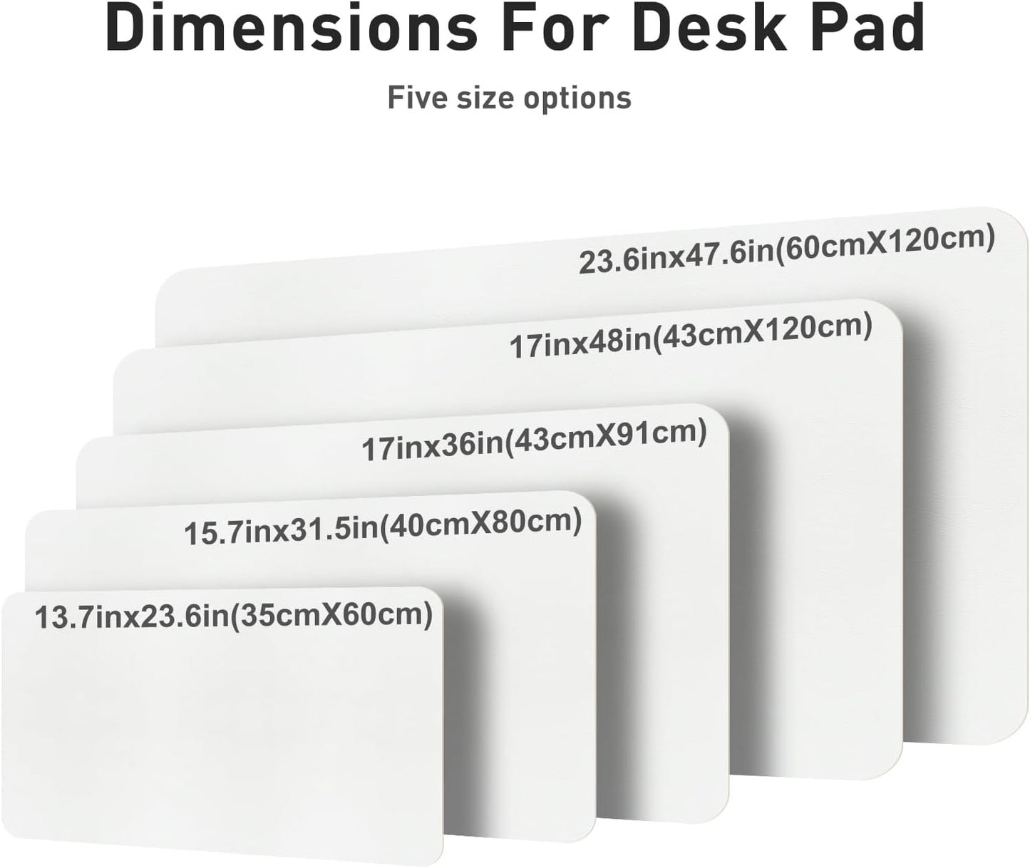 Aothia Leather Office Desk Pad Protector, Non-Slip PU Leather Desk Blotter, Waterproof Laptop Writing Mouse Pad for Office and Home, Black, 31.5" x 15.7" - Colors B