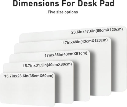 Aothia Non-Slip Waterproof PU Leather Desk Pad Protector for Mouse, Writing Desk, Office, Home, Laptop Blotter, 23.6" x 13.7", Black - Colors B