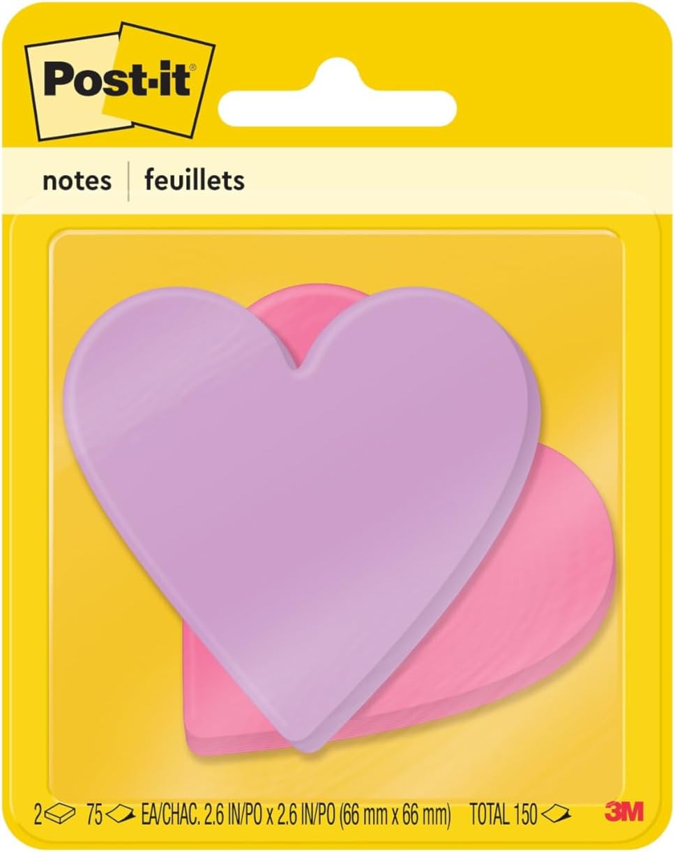 Post-it Notes, Daisy Shape, Assorted Colors, 2.6x2.6 in, 2 Pads, 75 Sheets/Pad (7350-DSY)