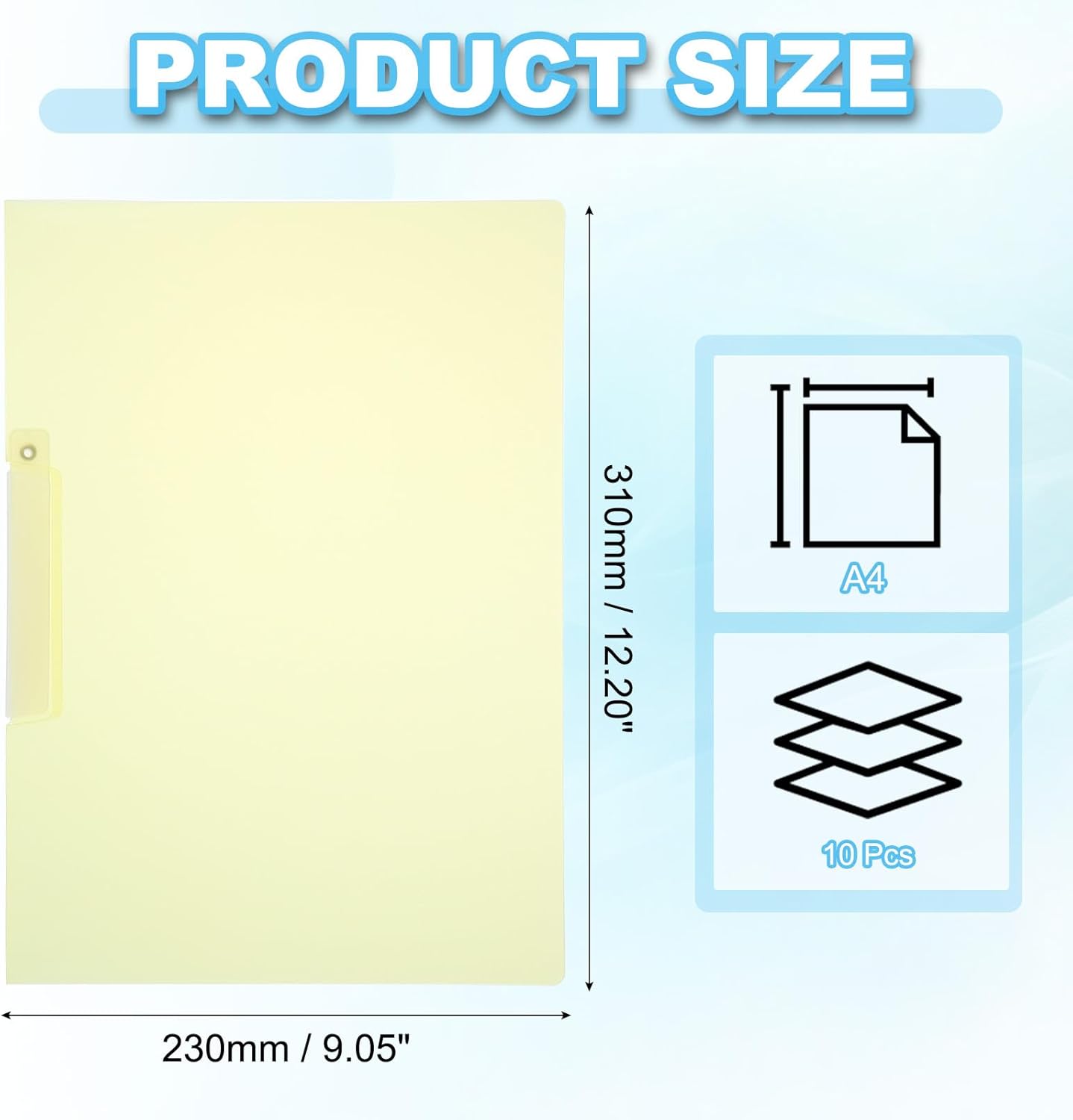 PATIKIL Report Covers, 10 Pcs Plastic Clear Report Folder Cover with Swing Clip A4 Size Professional Presentation Folders for File Resume Document Organizer, Pink