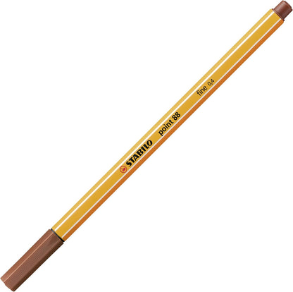 Fineliner - STABILO Point 88 - Pack of 10 - Red