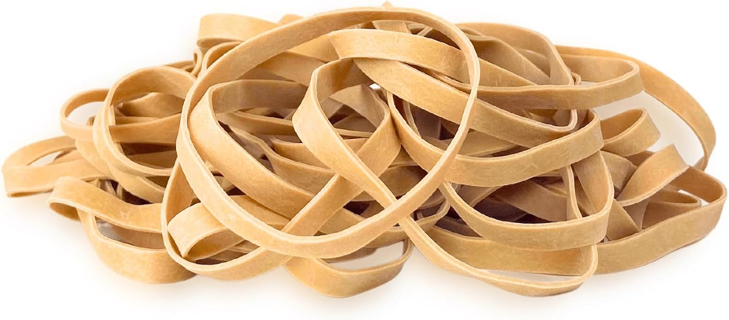 Alliance Rubber 26649 Advantage Rubber Bands Size #64, 1/4 lb Box Contains Approx. 80 Bands (3 1/2" x 1/4", Natural Crepe) Beige