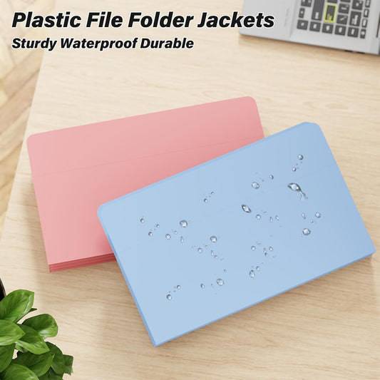Ansook Poly Legal Size 5.25" Expansion File Pockets,6 Pack Pastel Large Capacity File Pockets Folders,Heavy Duty File Pocket for Cabinet,with Straight-Cut Tab,hold 8.5" x 11" documents & Manila Folder