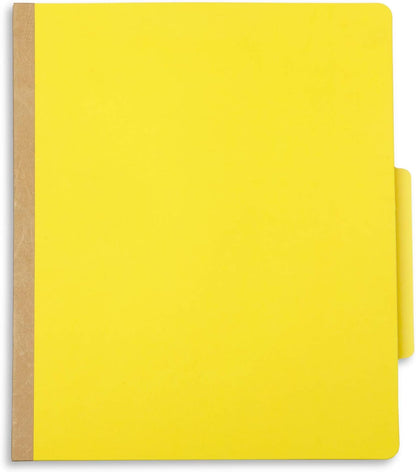 10 Yellow Classification Folders, 2 Divider, 2 Inch Tyvek Expansions, Durable 2 Prongs Designed to Organize Standard Medical Files, Law Client Files, Office Reports, Letter Size, Yellow, 10 Pack