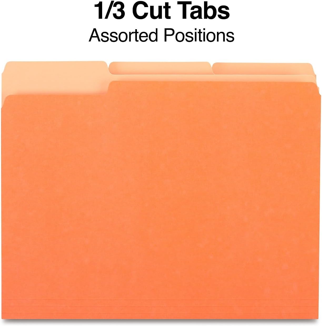 Staples File Folders, Letter Size, 1/3‑Cut Tabs, Purple, Durable 10.5‑Point Paper Stock, 100/Pack