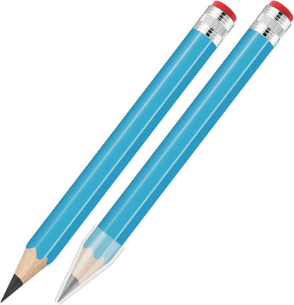 2 Pcs 13 inch Wooden Jumbo Pencils for Prop Giant Big Novelty Wood Pencil with Eraser for Fun Decor, School Projects, Party Favors, and Unique Gifts (Green)