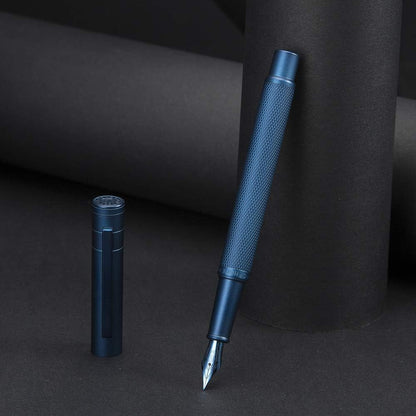 Hongdian Matte Black Forest Rollerball Pen with Schmidt Black Ink Refill, Classic Design with Metal Case for Business Signature