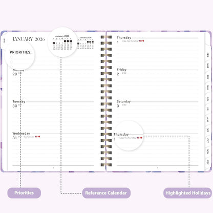Planner 2026-2027, Weekly and Monthly Academic Year Calendar Planner, July 2026 - June 2027, Daily Agenda Book for Office School Supplies, A5(6.3'' x 8.5'')