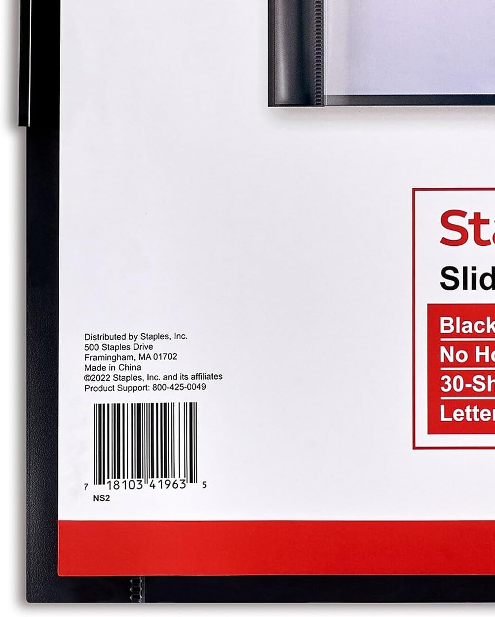 Staples Slide Locking Report Covers, Letter Size Presentation Covers with Secure Spine, Black, 15‑Pack