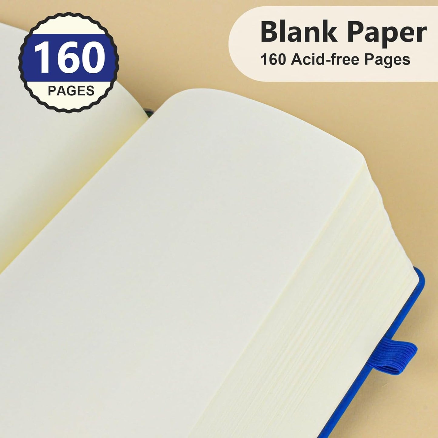 PERCUN Graph Paper Notebook, 160 Pages Grid Journal for women & men, A5 Hardcover Leather Graphing Notebook for School, Work, Travel, Note Taking 5.9”x8.5” (Black)