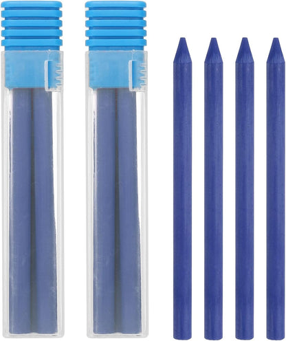 PATIKIL 12Pcs 5.6mm 2B Carpenter Pencil Lead Refills, Solid Dry Pencil Refills Break Resistant Lead Refill for Mechanical Carpenter Pencil Construction Pencils Art Drafting, Blue