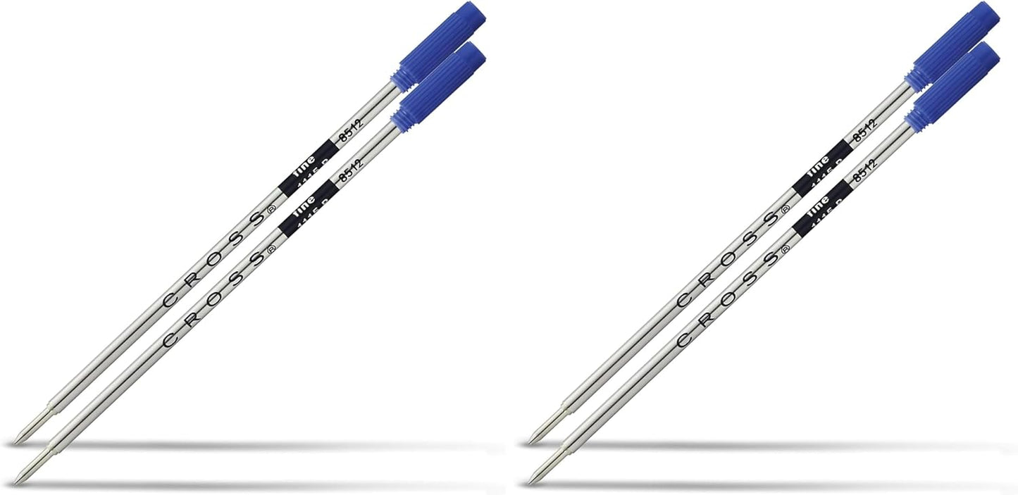 Cross Ballpoint Pen Refill - Blue - Fine - 2-Pack - Refill for Consistent Ink Flow - Quick-Drying &