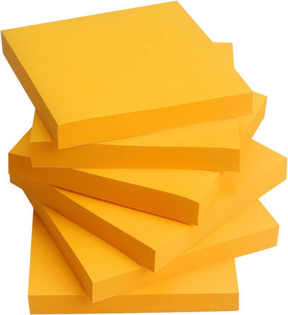 Sticky Notes 3x3 Self-Stick Notes Pads with 6 Bright Colors, Easy to Post for Office, Shool, Home, 6 Pads/Pack, 100 Sheets/Pad (Purple)