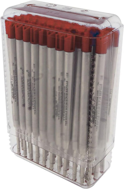 Monteverde Soft Roll Ballpoint Pen Refills to Fit Parker-Style Pens, Medium Point, Brown, 2-Pack, Smooth Writing Technology for Parker, Conklin, Schmidt, and More