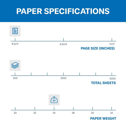 Hammermill Colored Paper, 24 lb Blue Printer Paper, 8.5 x 11 - Made in the USA, Pastel Paper, 103671R-1 Ream (500 Sheets)