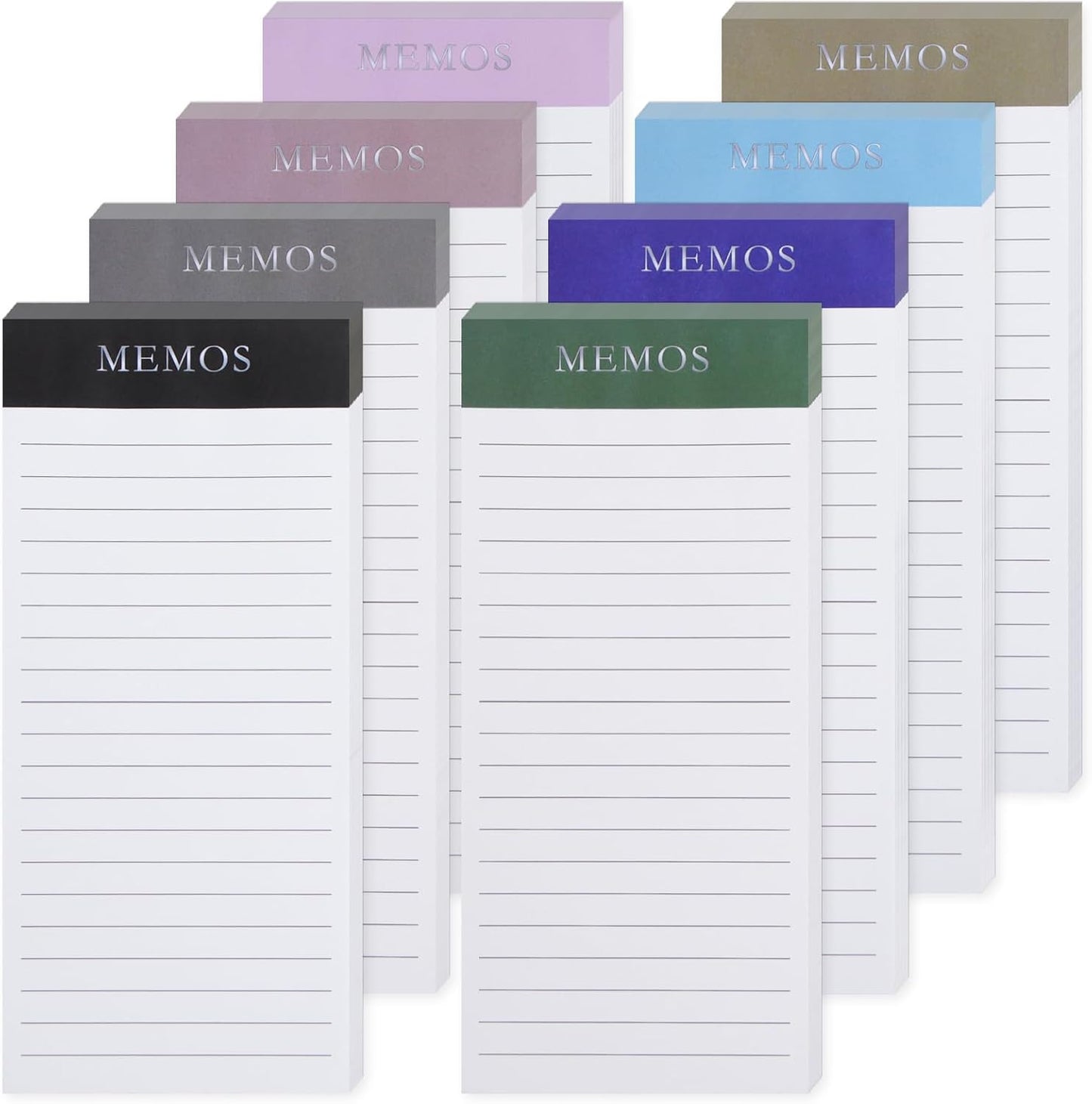 FLIPPED 4 Pack Magnetic Notepads for Refrigerator, Notepad Grocery List Large Magnet Pad for Fridge,Full Magnet Back Design Magnetic Memo Pads for Grocery List, Shopping List, to-Do List(200 Sheets)