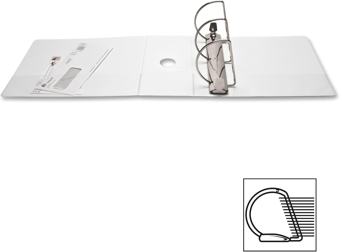 Business Source Basic D-Ring White View Binders