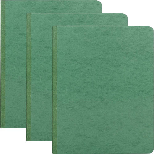 Side Opening Report Cover, Prong Clip, Letter, 3" Capacity, Green [Set of 3]
